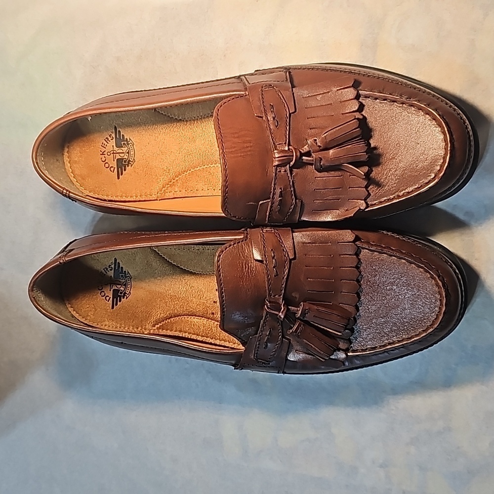 Men's Leather Docker Slipon Loafers NWOT